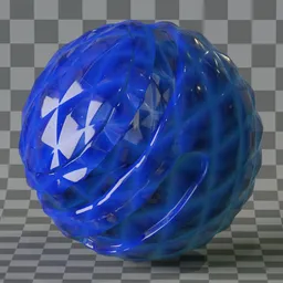 Decorative blue glass