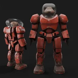 Red Sci-Fi Space Suit