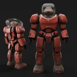 Red Sci-Fi Space Suit