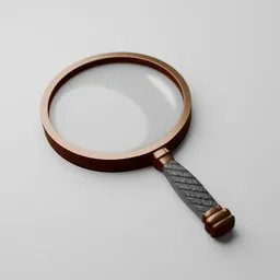 Antique Bronze Magnifying Glass