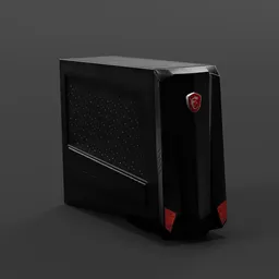 Modern Black Gaming PC Case