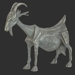 Ancient Goat diorite statue