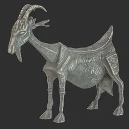 Ancient Goat diorite statue