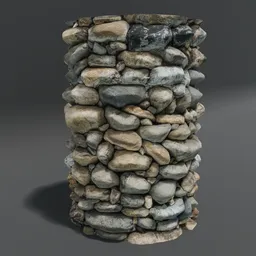 Stone Cylinder Post Pillar Smooth