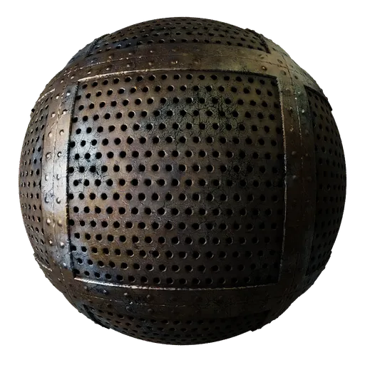 Metal Rivets Cracked Perforated