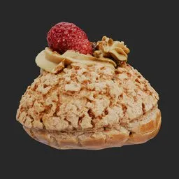 Cake with a raspberry