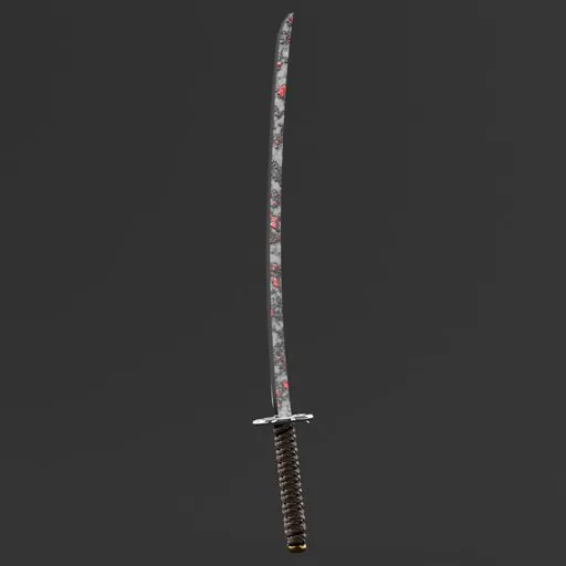 Katana with lava blade