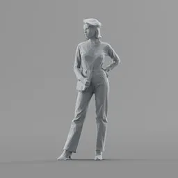 Lowpoly Female Standing