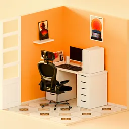 Modern Minimal Workspace Interior