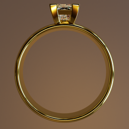 Ring with a diamond.