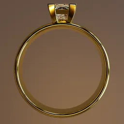 Ring with a diamond.