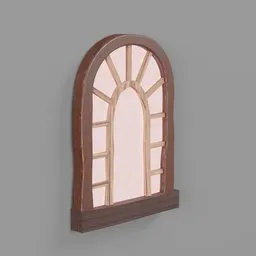 Single Arched Wooden Window