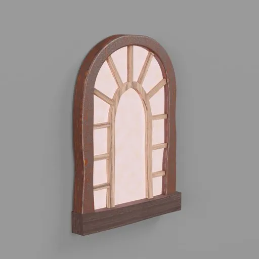Single Arched Wooden Window