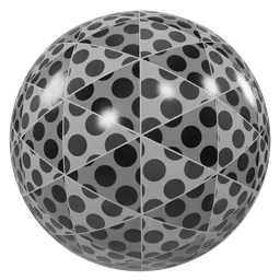 Gray black doted tiles