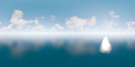 Bright Sunny Ocean Sky