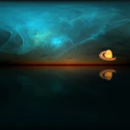 Sci-fi Night Scene Planet