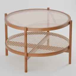 Coffee Table Wood - Rattan