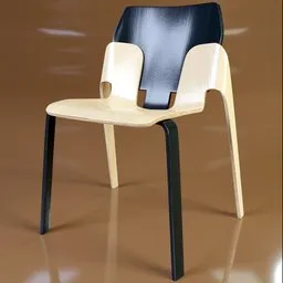 "Discover the H&D Chair Concept, a stylish and modern regular chair made of plywood. Featuring a bi-color joint and high-tech design, this stunning 3D model is perfect for your Blender 3D projects."