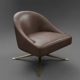 Porter Leather Swivel Chair