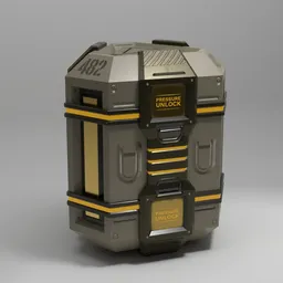 Scifi Hexagon Loot Crate Box