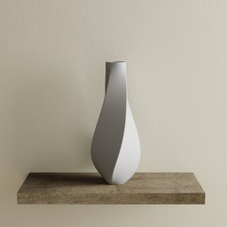 "Modern minimalist white vase for interior decor. Photorealistic 3D model created with Blender 3D software. Perfect for adding a touch of elegance to any room."