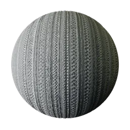 Grey Jacquard woven striped fabric