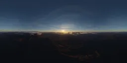 Aerial Sunset Cloudy Landscape