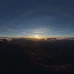 Aerial Sunset Cloudy Landscape