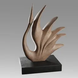 Abstract Swan Sculpture