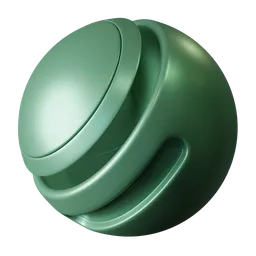 Green metallic plastic