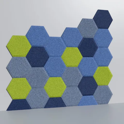 Fabric Hexagon Wall Panel