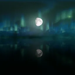 Aurora Fog Moon