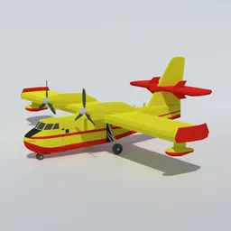 Low Poly Canadair CL 215