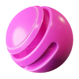 Vibrant pink PBR plastic material texture for 3D modeling and rendering in Blender and similar applications.
