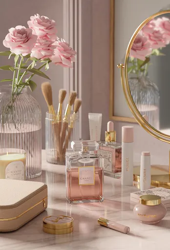 Elegant Vanity Beauty Scene