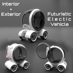 Scifi Futuristic Electric vehicle car