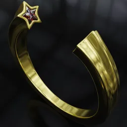 Gold star ring