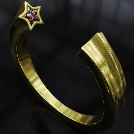 Gold star ring