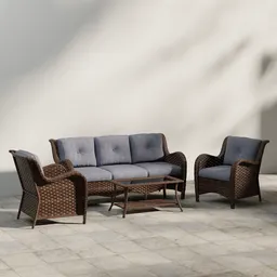 Wicker Comfort Patio Set