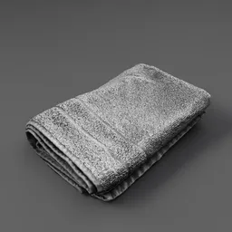 Folded Grey Towel