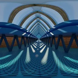 Geometric Atrium Corridor