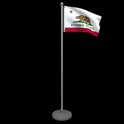 Animated Flag of California State