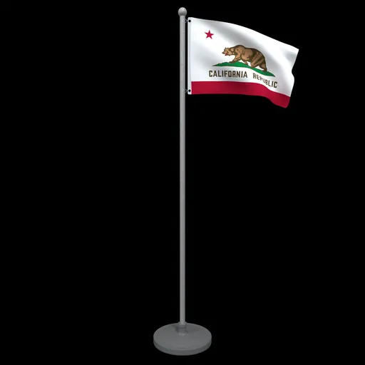 Animated Flag of California State