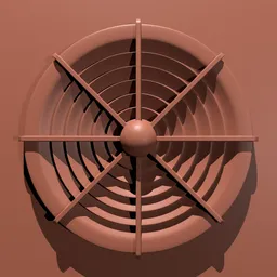 3D Blender sculpting brush shape for creating detailed circular air vent patterns on models.