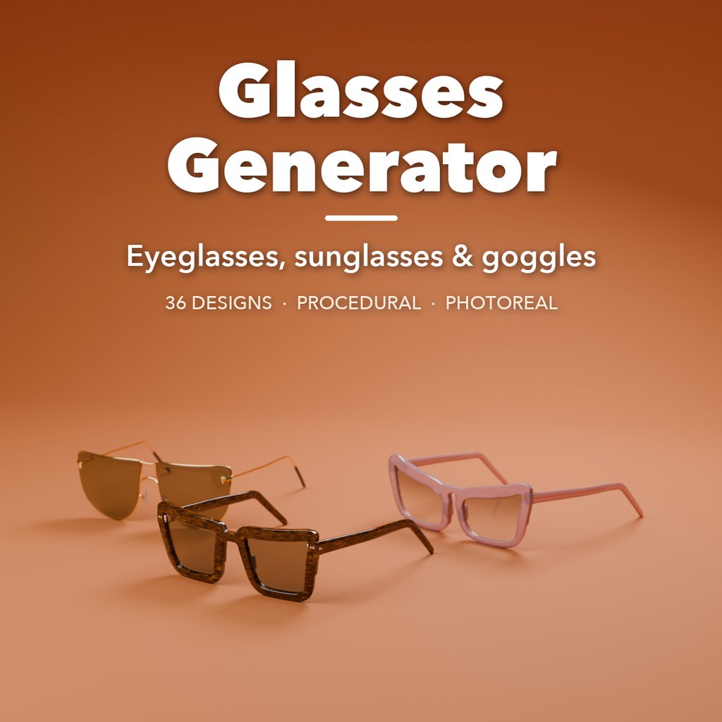 Glasses Generator | Add Mesh add-ons | Blendkit