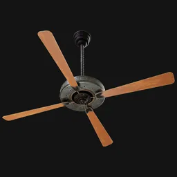Early Electric Ceiling Fan Austere
