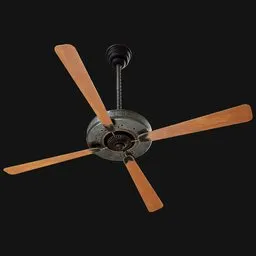 Early Electric Ceiling Fan Austere
