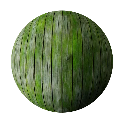 Realistic moss-covered wooden plank texture for Blender 3D artists, showcasing high-resolution assets for PBR workflow.