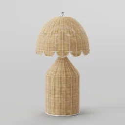 Woven Rattan Dome Lamp