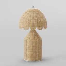 Woven Rattan Dome Lamp